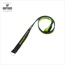 Simple Custom 100% Polyester Woven Lanyard with Only a Metal Split Ring Accessory